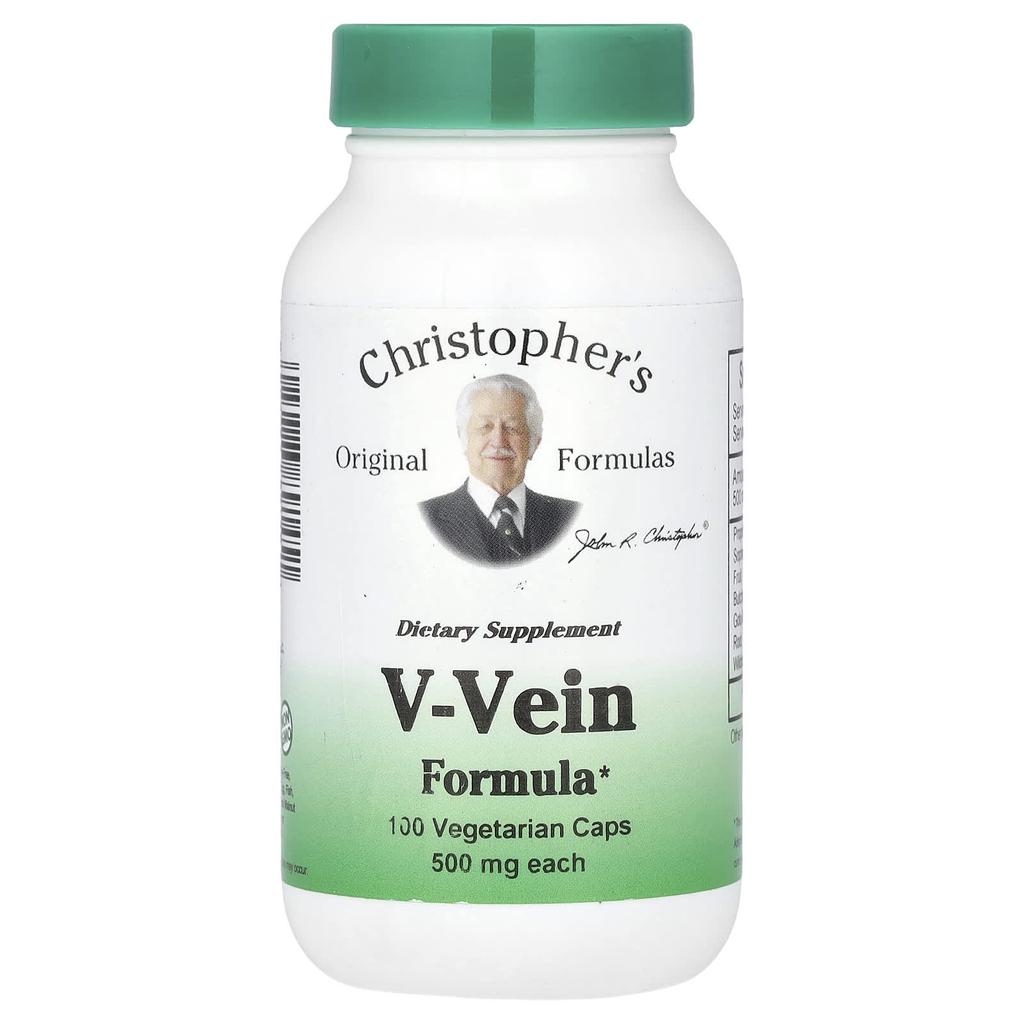 Christopher's Original Formulas V-Vein Formula, 500Mg, 100 Veggie Caps