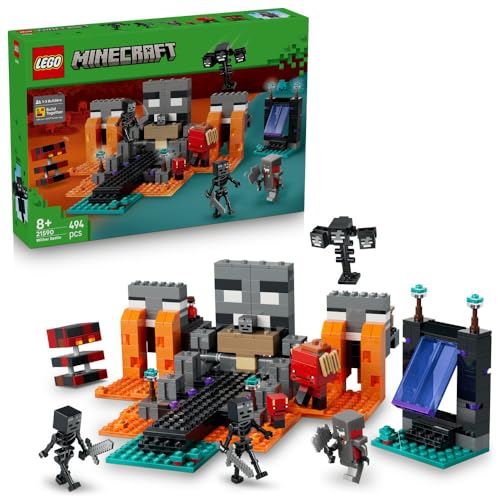 Игрушка LEGO Minecraft Битва волшебников, Подарок на день рождения, Кубики, Для мальчиков и девочек, Возраст 8, 9, 10 лет, Ученики начальной школы, Игрушка Minecraft, Боевой робот, Модель