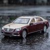 1:24 Mercedes Benz Maybach S600 Luxury Limousine Alloy Car Model Diecast Metal Toy Desktop Display Collectible Ornament Holiday