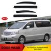 For TOYOTA ALPHARD AH10 2002-2008 Window Rain Guards Accessories Side Chrome Window Trim Car Cover Waterproof Shelters