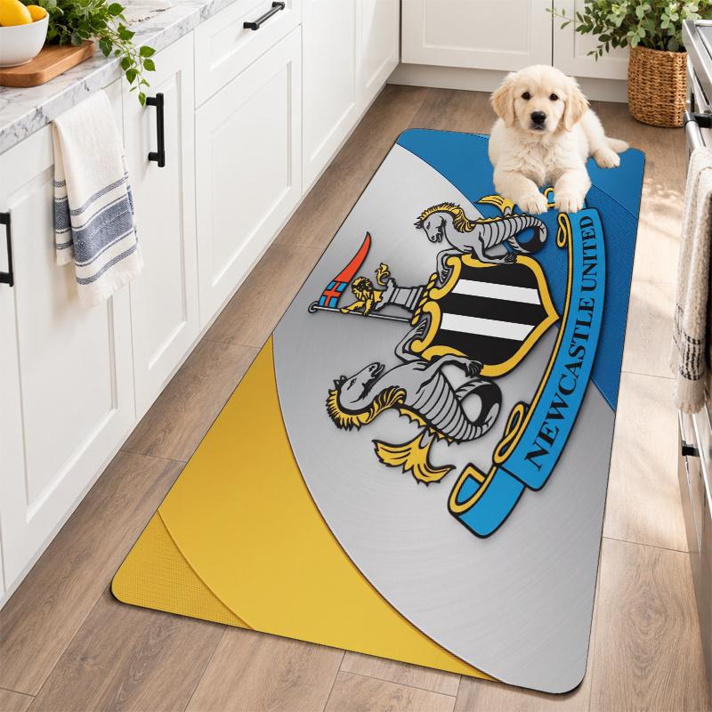 Flannel Kitchen Mat Newcastle United Football Soft Area Rug Non Slip Floor Carpet Home Decoration