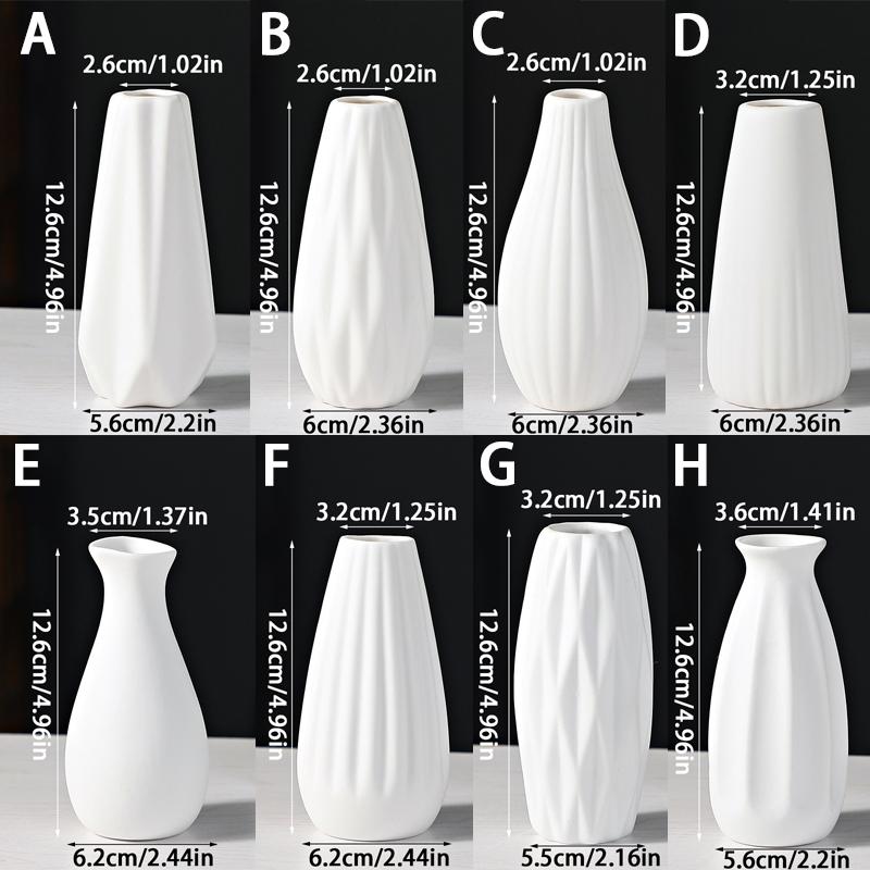 Белая мини-керамическая ваза, простая скандинавская ваза для цветов, домашняя ваза для гостиной, украшение для стола, свадебная вечеринка
