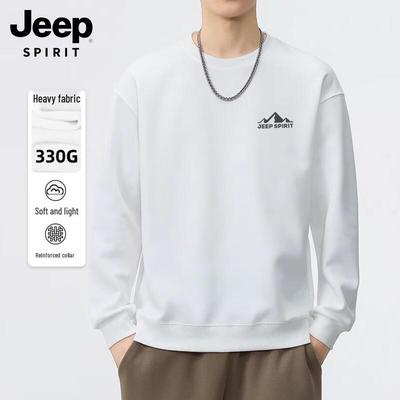 Мужской свитшот JEEP SPIRIT свободного кроя с принтом без капюшона