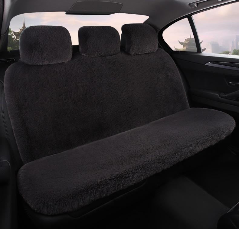 Универсальная плюшевая подушка на автомобильное сиденье: Толстый, Теплый Зимний Чехол из Кроличьего Меха
