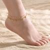 Летний пляжный женский браслет на щиколотку с цепочкой из титановой стали, модный двухслойный браслет с четырьмя листами клевера