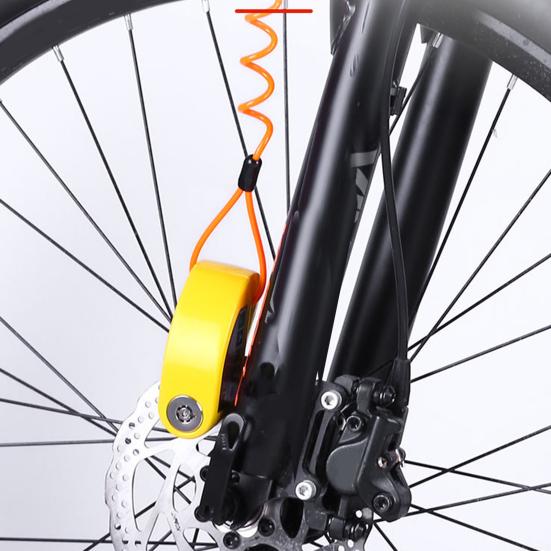 Кабель напоминания о блокировке дискового тормоза, 120 см, выдвижной стальной провод, яркий цвет, мотоцикл, горный велосипед, противоугонная охранная веревка с замком диска