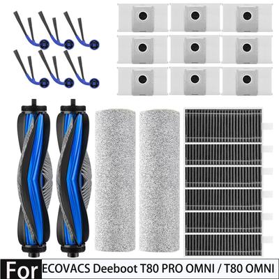 Для ( ECOVACS T80 PRO OMNI / T80 OMNI ) Запчасти для пылесоса Основной ролик Ткань для швабры Боковая щетка Пылесборник HEPA-фильтр Аксессуары