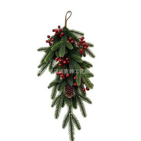 Cross-Border Hanging Pine Cones & Vines with Artificial Berries - Christmas Wall Ornaments