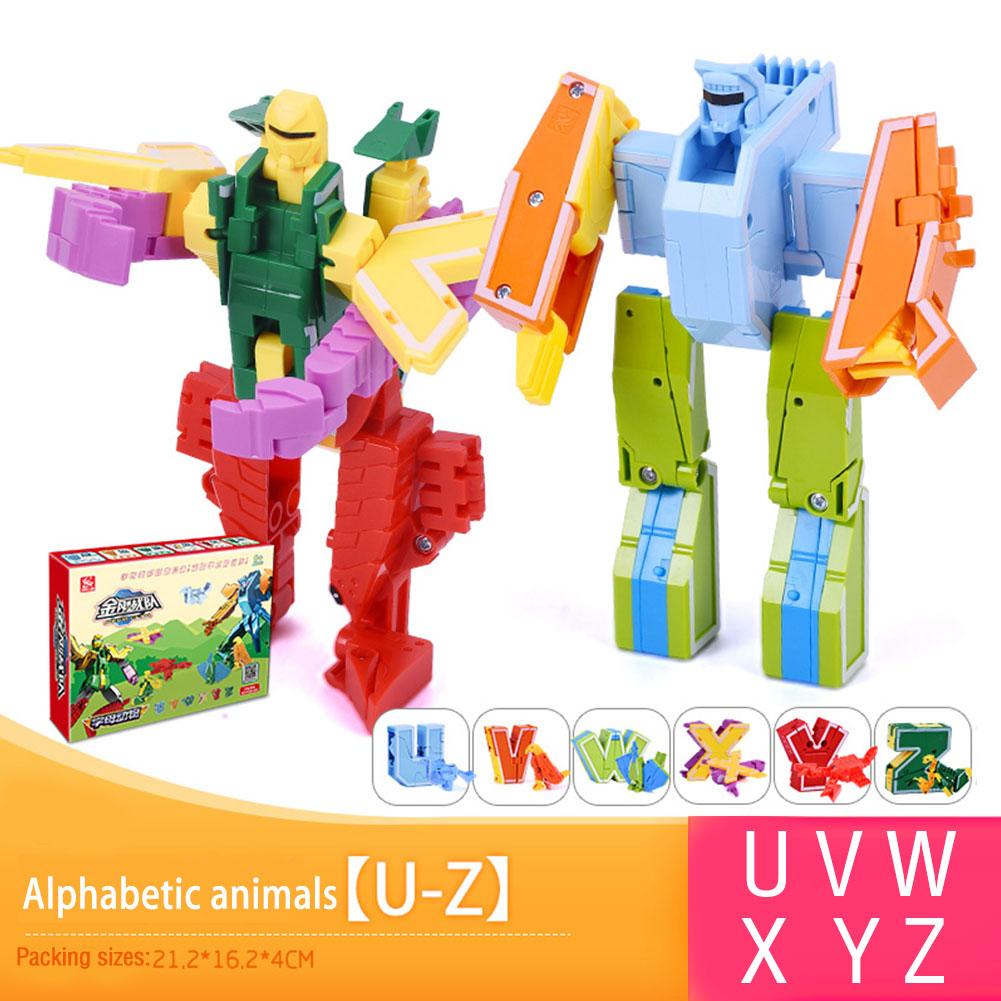 26 букв AZ Алфавит Робот тексты песен Боты Животное Динозавр Воин Деформация Фигурки