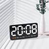 Voice Control Clock Large Digital Wall-mounted Clock Creative Multi-function Temperature Date Week DST Snooze Table Clock Alarm