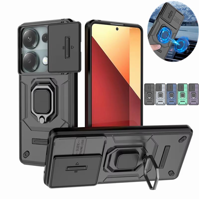 Armor Shockproof Phone Case For Xiaomi Redmi Note 13 Note13 13Pro 4G Lens Protection Back Cover For Redmi Note 13 13R 13 Pro 5G