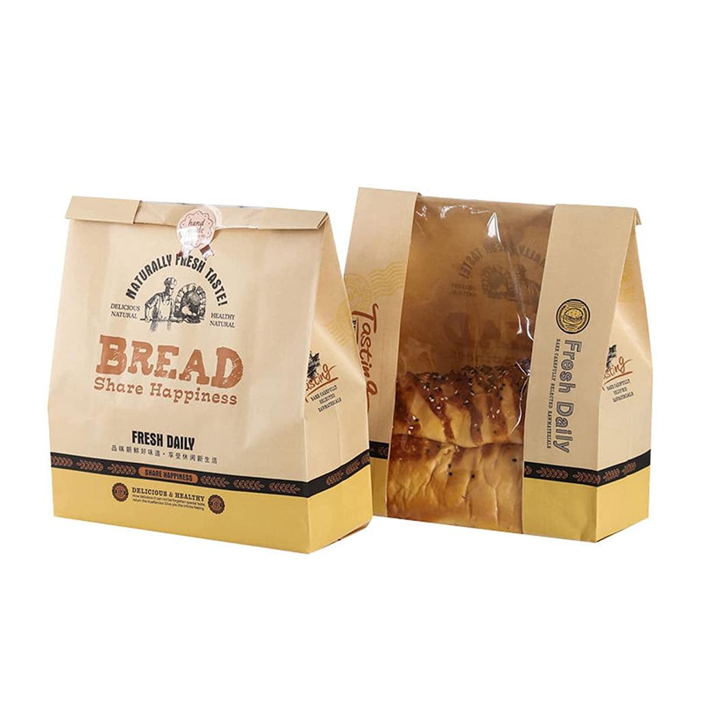 10/20/50 шт., мешок для хлеба из крафт-бумаги для домашнего хлеба, тостов, хлебобулочных изделий, мешок для упаковки пищевых продуктов