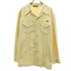 70s Vintage Long Sleeve Open Color Western Shirt Yellow Jacket Men's Used