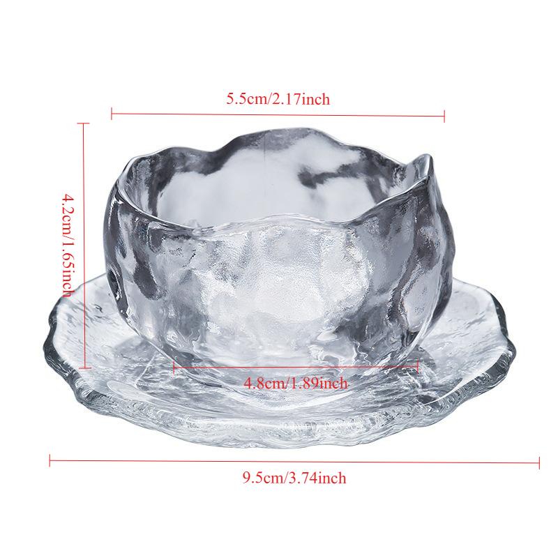 1 шт. Стеклянная чашка в японском стиле для дегустации Прозрачная/Замороженная Чайная чашка Мастера Кунг-фу Стакан для белого вина вода трубка стекло