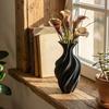 Nordic Flower Vase Room Decor Plastic Flower Vase 3D Abstract Twist Flower Bottle Aesthetic Floral Arrangement Display Vase