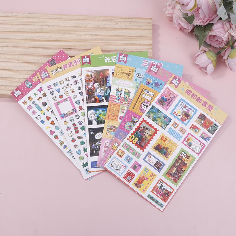 1 лист милых мультяшных наклеек-этикеток канцелярские наклейки для скрапбукинга DIY фотокарточки элементы декора телефон наклейка наклейка