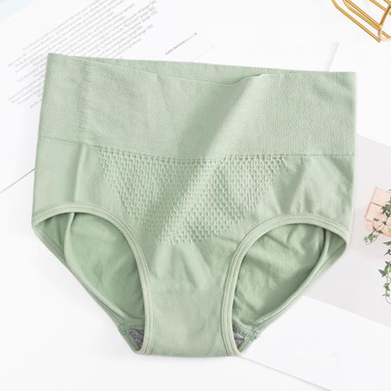 Женские трусы с высокой талией, сплошной цвет, мягкие дышащие антисептические бесшовные эластичные быстросохнущие 3D сотовые женские трусы, женское нижнее белье