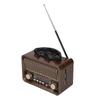 Retro Vintage Radio Portable AM FM SW Radio Bluetooth 5.4 1200mAh Battery with Antenna Type C AUX USB Port