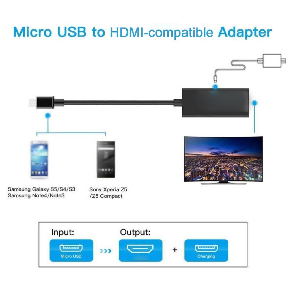 1шт Micro USB к HDMI-совместимый адаптер для Samsung HTC Xiaomi2 5pin для LG для HDMI-совместимый R1I4