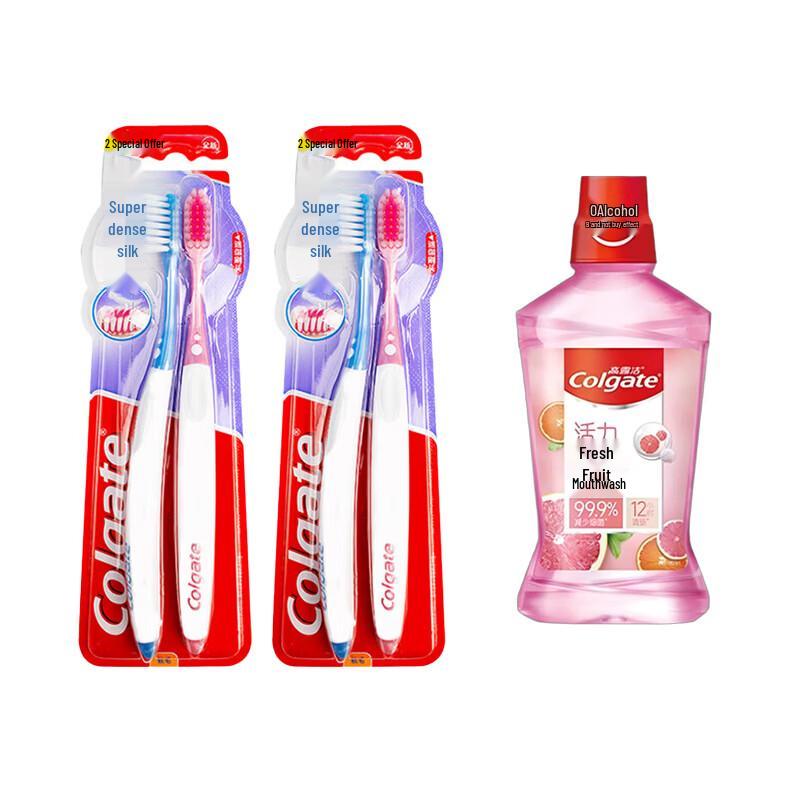 Colgate Gum Care Toothbrush & Fresh Fruit Mouthwash Set