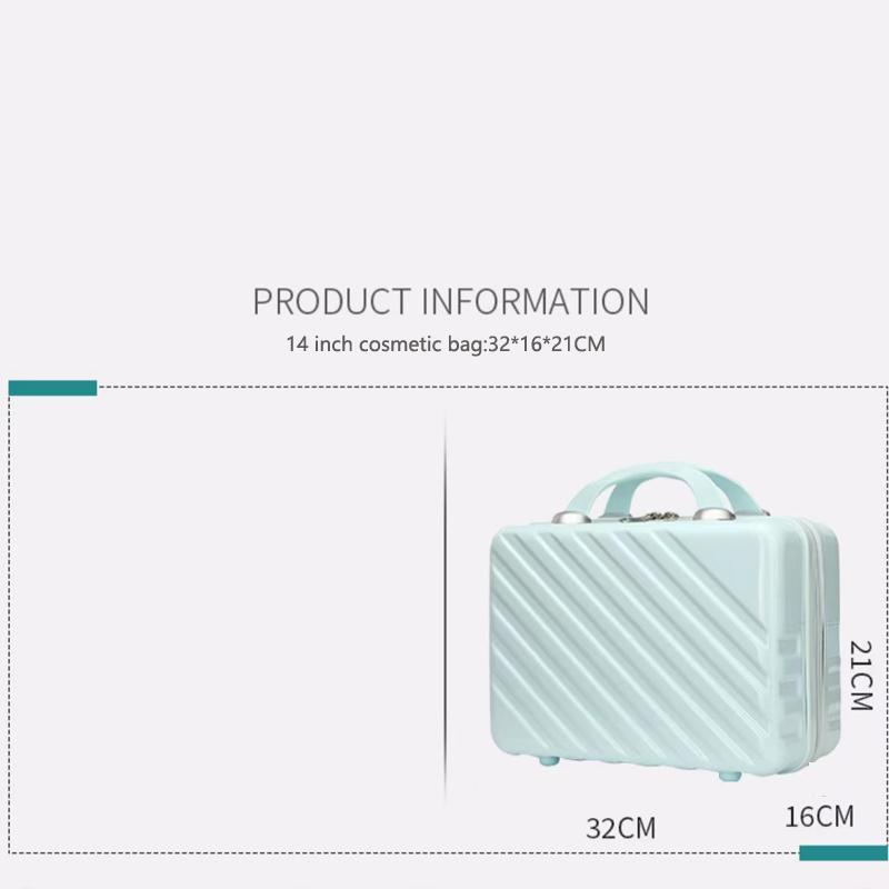 Дорожный чемодан 18 дюймов 20 дюймов, ручная кладь на колесиках, сумка на колесиках, женский багажный набор с модной косметичкой