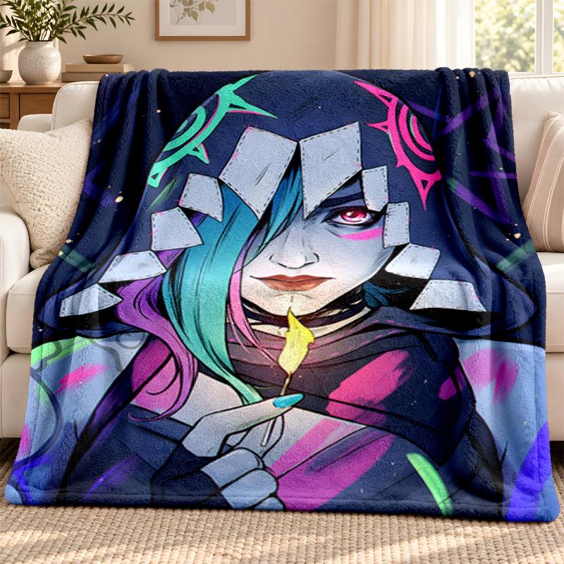 Jinx blanket Flannel Blanket Soft Cozy Plush Throw for Sofa Bed Lightweight Home Decoration Outdoor camping