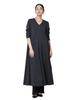 Nano Universe Light Cotton Cardboard Flared Size Dress, Women's, M, 023, Charcoal, 669-5219313