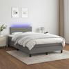 VidaXL Slat Bed Base with Mattress and LEDs, Upholstered Bed, Double Bed, Adult Bed for Indoor Bedroom, 3133222