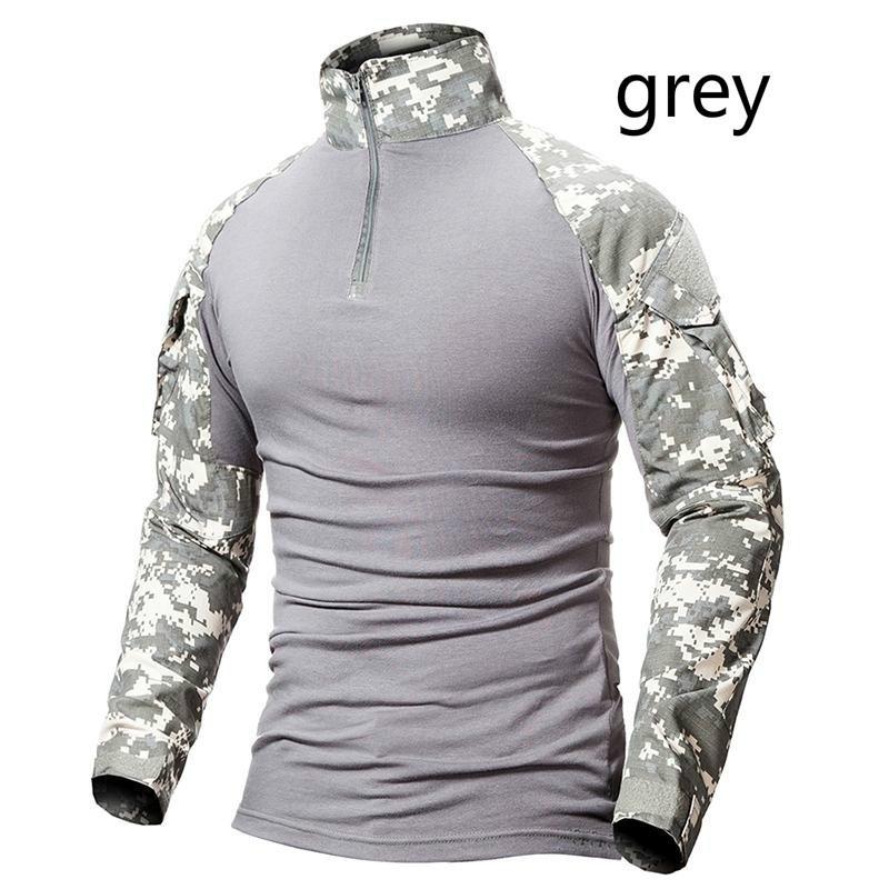 Камуфляжные мужские футболки, армейская боевая тактическая футболка, военные охотничьи уличные мужские футболки с длинным рукавом