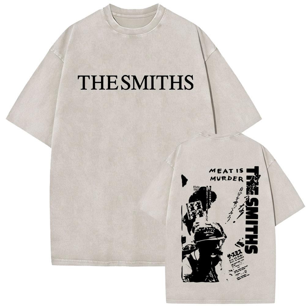Rock Band The Smiths Более громкая Винтажная стираная футболка Альтернативная s Инди Морисси Футболка The Queen Is Dead Футболки Унисекс