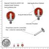 Right Grand ASTM F136 Titanium Internally Threaded Natural Stone Top for 14G 16G Labret Lip Stud Nipple Piercing Body Jewelry