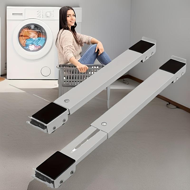 2pcs Washing Machine Pad High Base Shelf Refrigerator Cabinet Movable Shelf Tripod Roller Bracket Universal