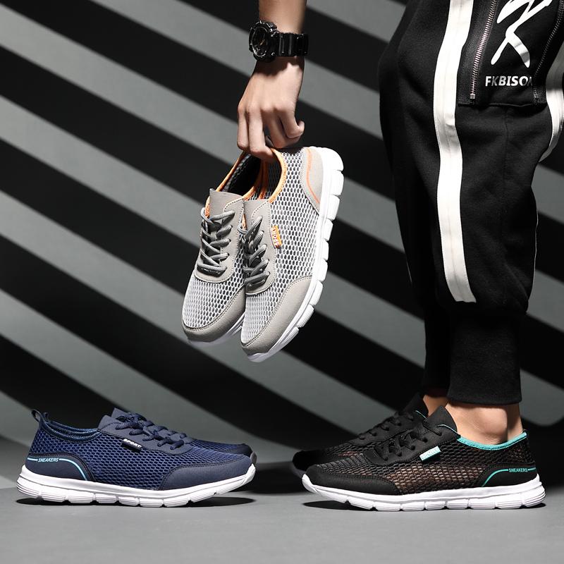 Fashion 2024 New Men Walking Casual Shoes Lightweight Soft Low Top Comfortable Sneakers Outdoor Men Mesh Sports Shoes Tenis Masculino