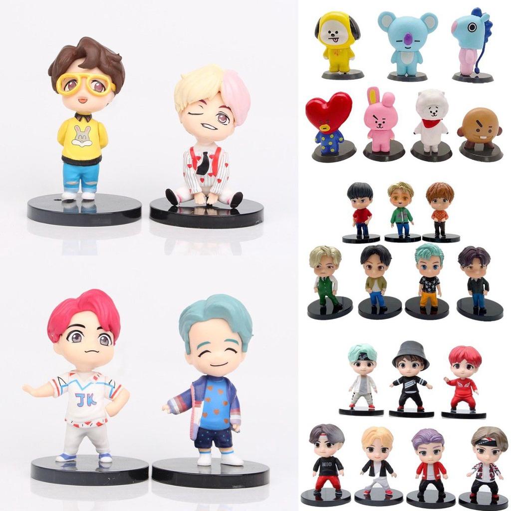 Очаровательный набор из 7 мини-фигурок Bts Tinytan с изображением Dynamite Bangtan Boys Для подарка и коллекции
