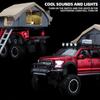 1/24 Ford F150 Raptor Diecast Trucks,  F150 Pickup Truck with Sightseeing Cabin, Pull Back Truck Toys with Light and Sound for Kids Ages 4-8