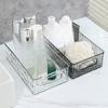 Transparent Glacial Grain Storage Box Household Rectangular Plastic Box Desktop Cosmetics Living Room Organizer Box