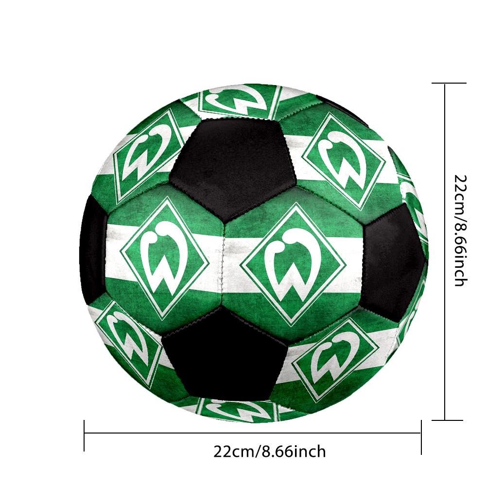 SV Werder Bremen Indoor Soccer Ball Colorful All Ages Size 5 Machine Stitched PVC Competition Ready Durable High-Bounce