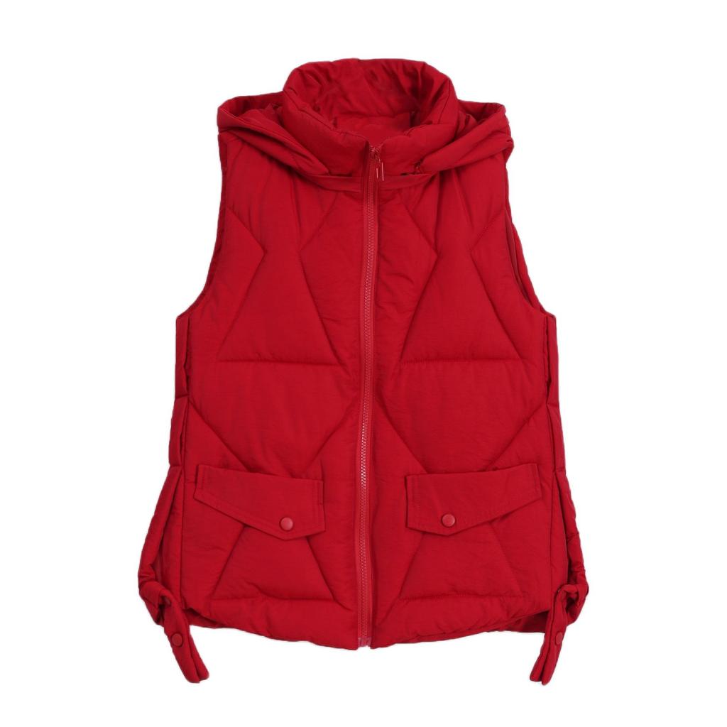 Осенне-зимний женский однотонный жилет с воротником-стойкой, короткий жилет с капюшоном, куртка с хлопковой подкладкой, женский ветрозащитный теплый жилет