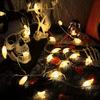 (3M 20LED) 1PC LED Ghost String Lights Festival Decoration Haunted House Party Props Mood Lighting for Indoor Outdoor Halloween Decor