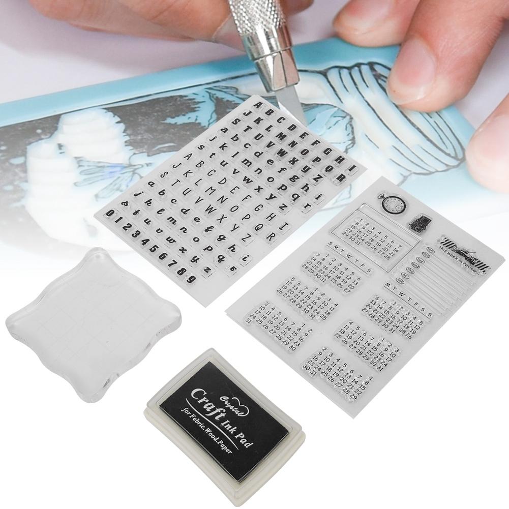 Прозрачный силиконовый штамп для ручного счета, фотоальбома, декоративного календаря