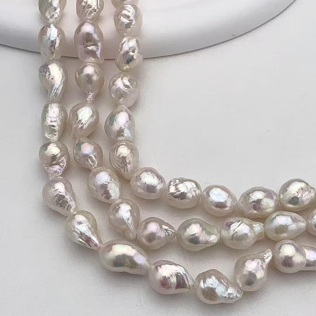 1 нить, Белые натуральные пресноводные жемчужины, Жемчужные бусины Барокко, для DIY ожерелий, браслетов, браслетов на лодыжку, поделок для изготовления украшений, Длина 36 см