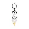 Adorable Cartoon Panda Keychain With Cute Ice Cream Stack Design Pvc Material