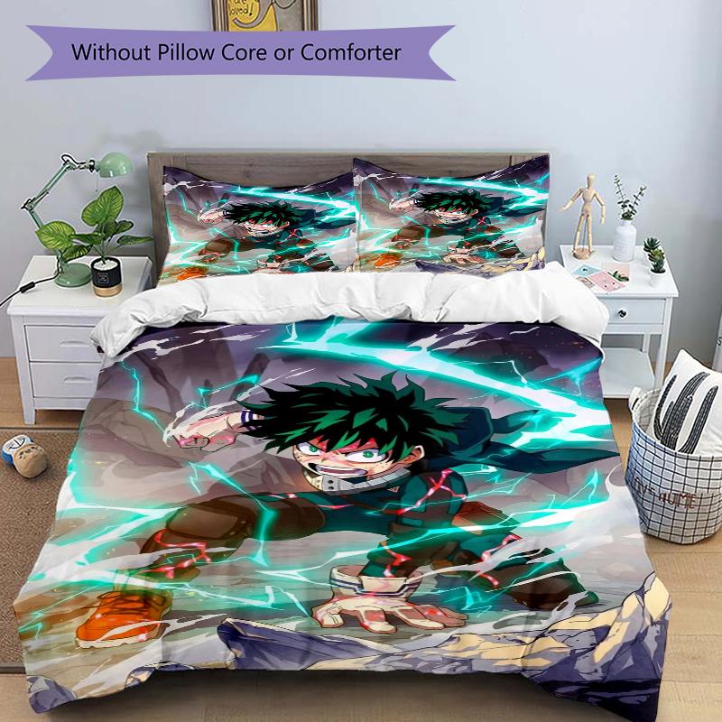 3Pcs Electricity Determination Bedding Set Soft Fabric Duvet Cover Pillowcases Home Christmas Xmas Halloween Gift 1 Duvet Cover 2 Pillowcase L172