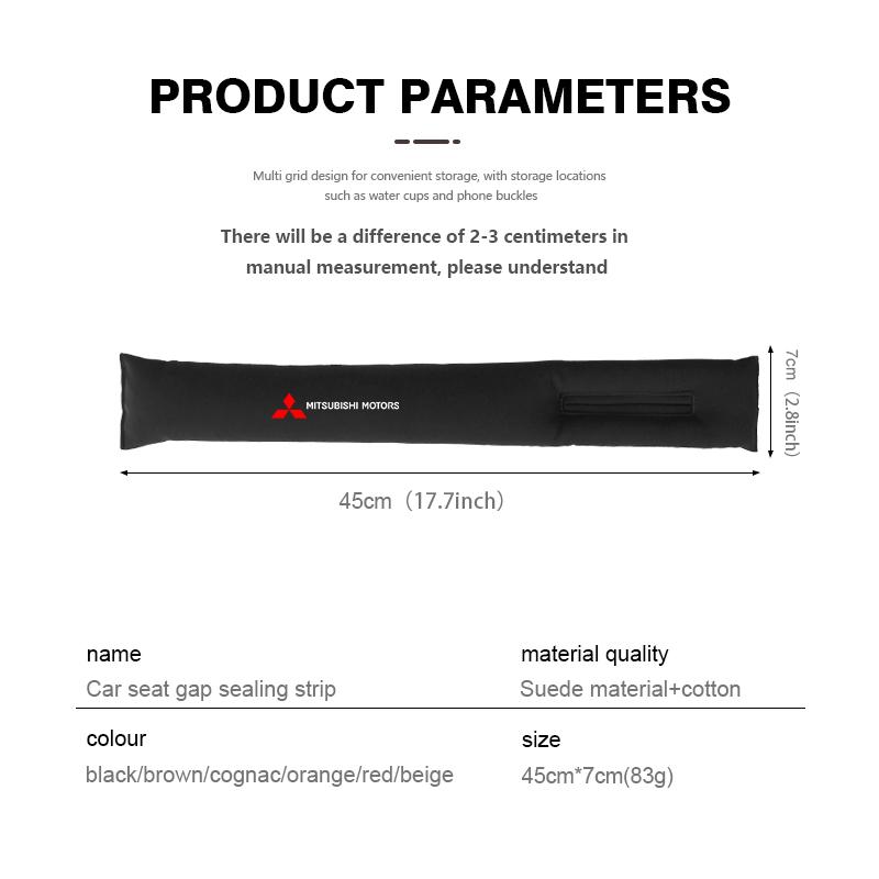 cxdjmy1 Car Styling Seat Gap Plug Leak Proof Strip Gap Filler Pad Auto Accessories For Mitsubishi Outlander Pajero Sport Lancer EX ASX
