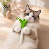 Silicone Teething Chew Toys for Kittens Scallion Cat Toy, Kitten Toy with Silver Vine And Crinkle Soft Dental Care Paper, Teeth Cleaning Indoor Care,