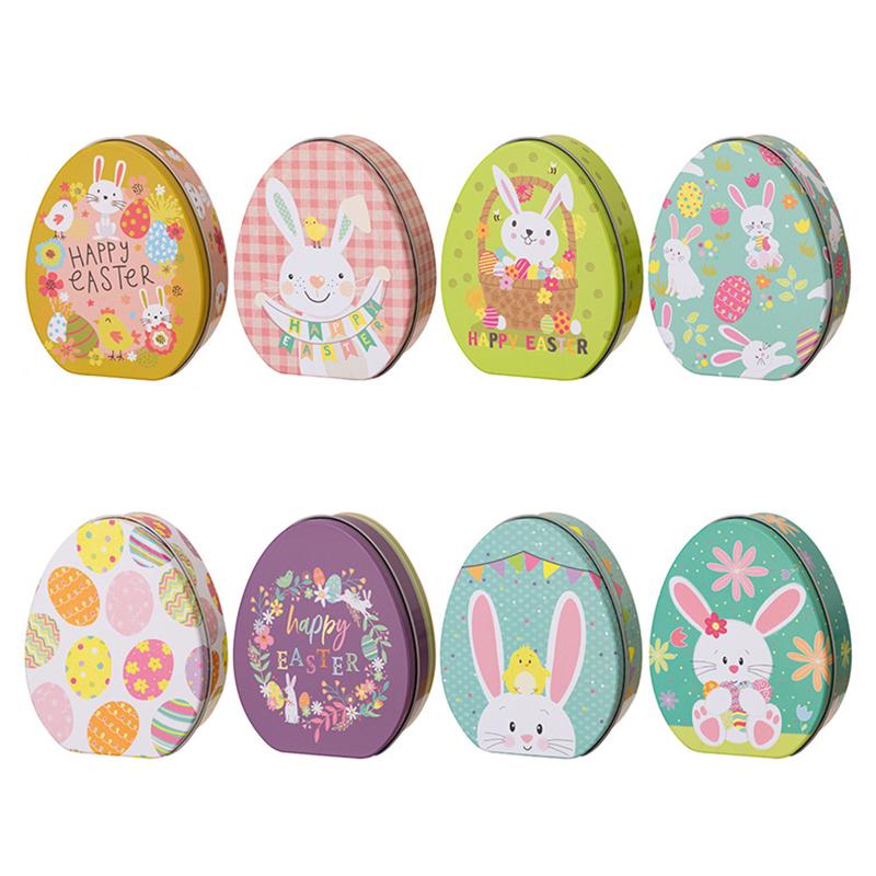 Easter Cartoon Pattern Biscuit Chocolate Storage Ornament Gift Box Home Party Multiple Styles Decorative Party Supplies