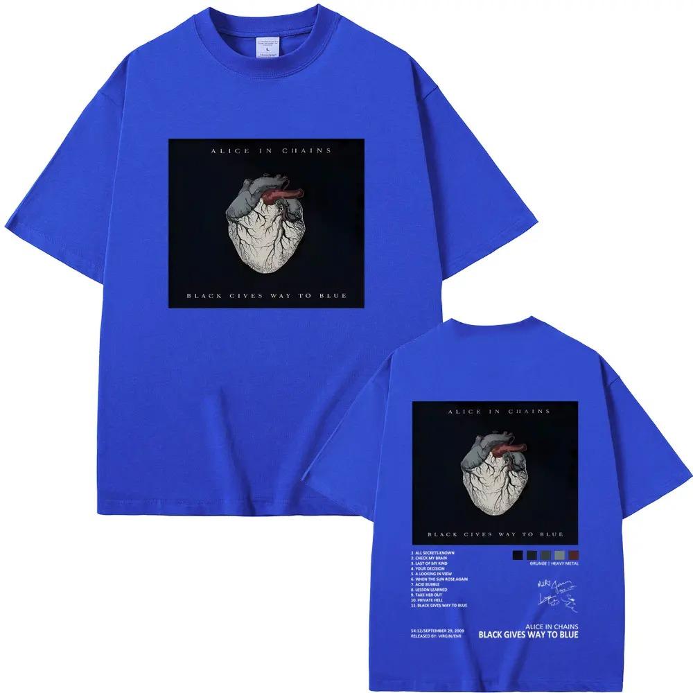 Alice in Chains Black Gives Way To Blue Album Tee Unisex Vintage Goth Punk Grunge Rock Mens Oversized Cotton TShirt