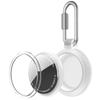 CT32 For Apple AirTag Waterproof TPU Case Carbon Fiber Texture Protective Cover with Stainless Steel Buckle