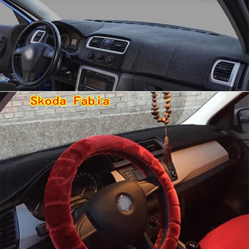Для Skoda Fabia Dashmat Dashboard Cover Instrument Panel Sunscreen Pad Decorations