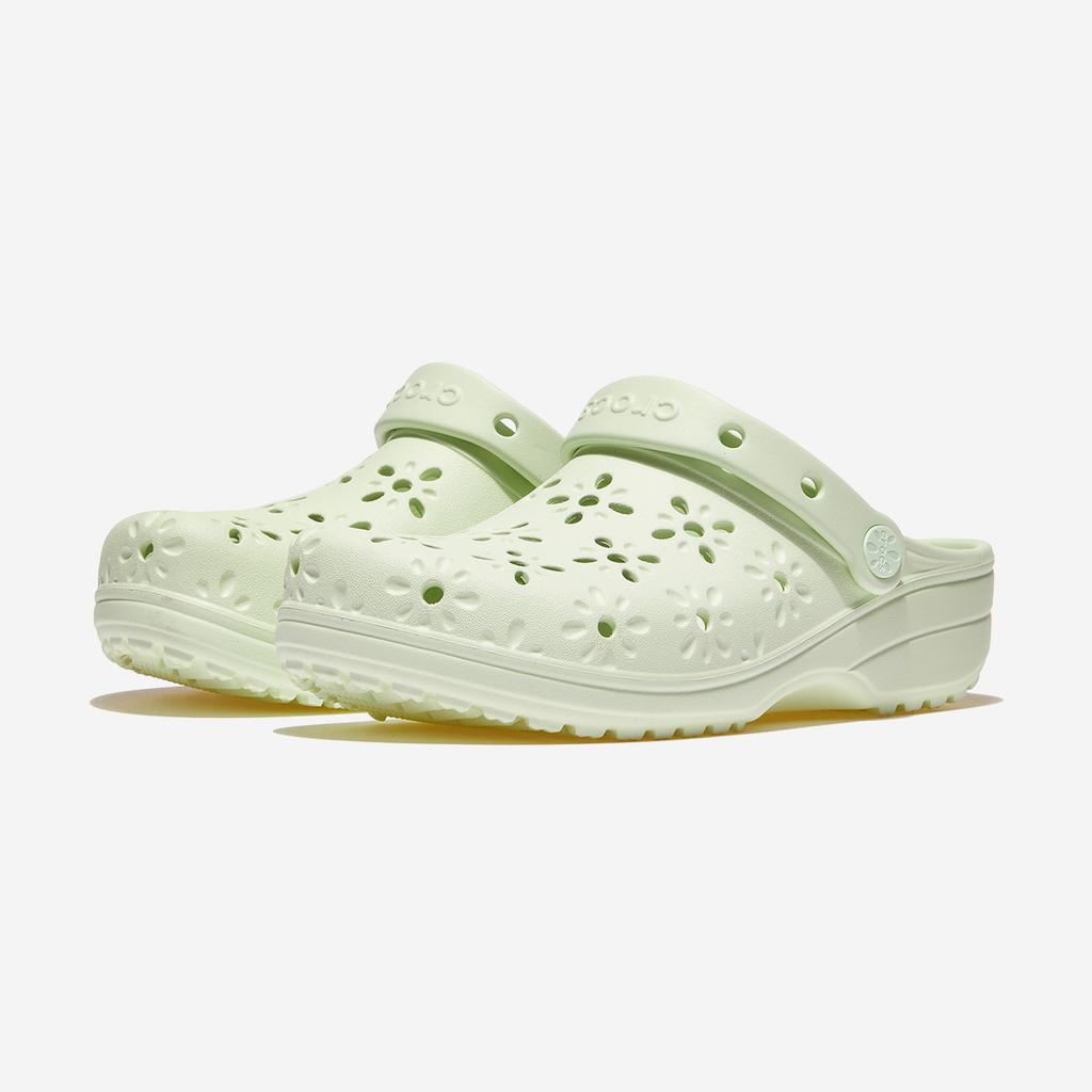 Crocs Классические сабо с цветочной перфорацией, CRS210927, 1010112548, Популярная корейская обувь